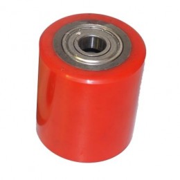 Small Wheel for PT-SC1, 2 & 3 Scissor Lift Table Red Polyurethane Load Roller W50mm x D70mm x 20mm Core