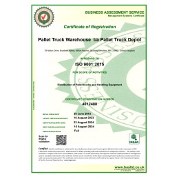 ISO 9001:2015 Proof Load Test Certificate 